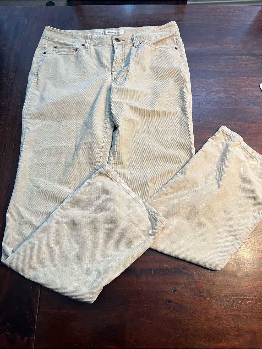 Ann Taylor Beige Corduroy Pants